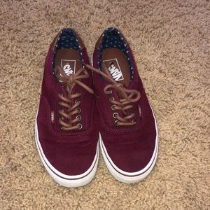 Burgundy Corduroy Vans